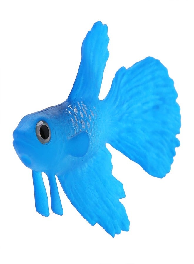 Kodrily Fake Fish for Aquarium, Silicone Betta Fish Fake, Artificial Fake Floating Fish Ornament, Lifelike Floating Pretend Prank Fish for Fish Tank Decoration (Blue Betta) - Image 4